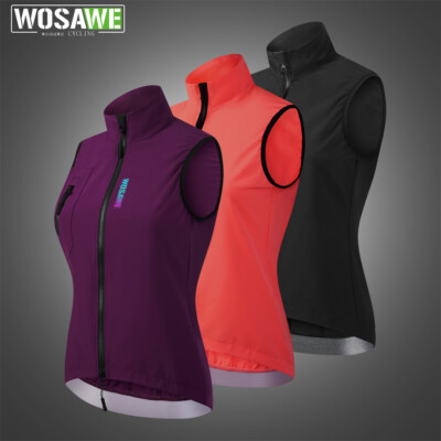 WOSAWE Damen Radweste Rennrad Atmungsaktiver Windjacke Wasserabweisender Mantel
