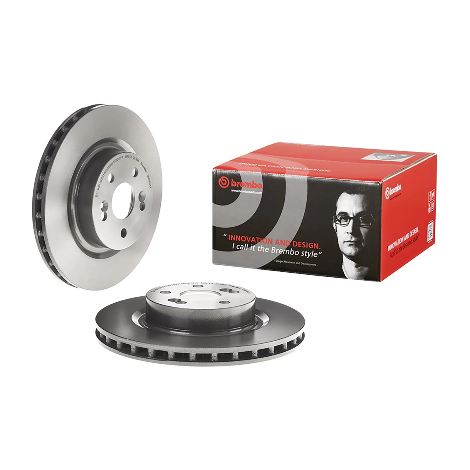 2x Brembo Front 312mm Vented Brake Discs Fits Renault Clio Megane 7701208130 - Image 4