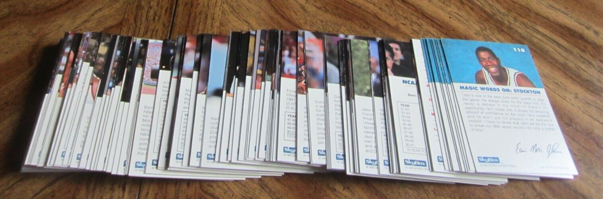 1992 Skybox USA Complete Set of 110 Trading Cards NBA