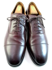 Allen Edmonds "SIENA" Men's Cap-Toe Stitch Oxfords 10 D BURGUNDY  USA (392N)