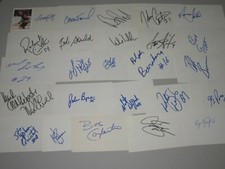 LOT OF 49 DIFFERENT BOSTON BRUINS SIGNED AUTOGRAPHED 3X5 INDEX CARDS 