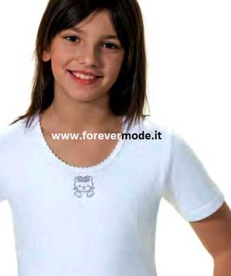 3 Girls Antonella Short Sleeve Shirts with Rhinestones in Warm Cotton Art 52F143