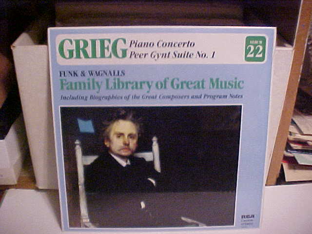 "GRIEG"  Funk Wagnalls GREAT COMPOSERS #22 RCA CUSTOM FW-622 'NOS' NEW SEALED