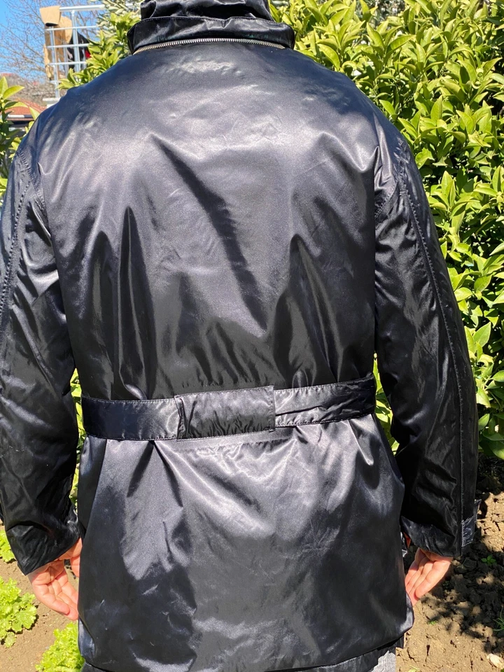 Belstaff Black Edition Weatherproof Jacket Motorcycle TrenchCoat Oversize Size S - Image 4 of 4