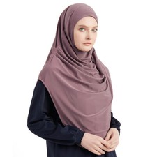 Modefa Premium One Piece Instant Easy Islamic Muslim Long Hijab &ndash; Lilac