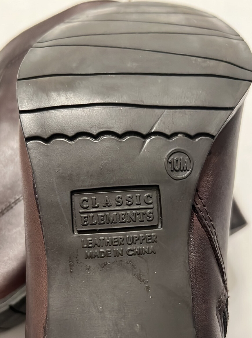 Classic Elements Brown Leather Upper Round Toe Bl… - image 8