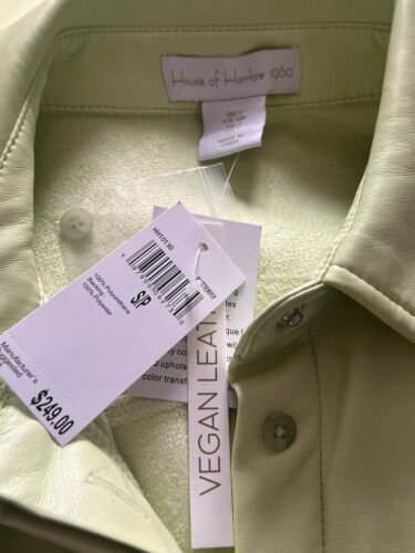 NUEVO CON ETIQUETAS $249 Vestido House of Harlow Verde Lima Cuero Vegano Shopbop Revolve Talla S - Imagen 5 de 7