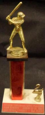 Vintage Senior Softball Lite Classic 2nd Place Trophy   1988   GREAT OLD TROPHY