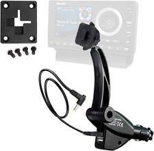 Dual USB Sirius XM Satellite Radio Car Truck Lighter Socket Mount W/Tilt Adjust
