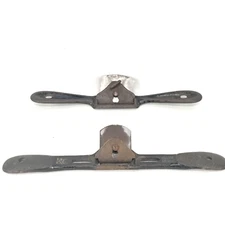 Vintage Lot of 2 Stanley Spoke Shaves No. 65 - 10" Length Handles - READ DESC.