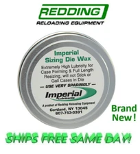 Redding Imperial Case Sizing Wax, 2 Ounce Tin BRAND NEW! # 07600