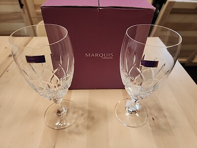 Pair Of Marquis By Waterford Lakewood Iced Beverage Glasses 8.25'' Tall Open Box