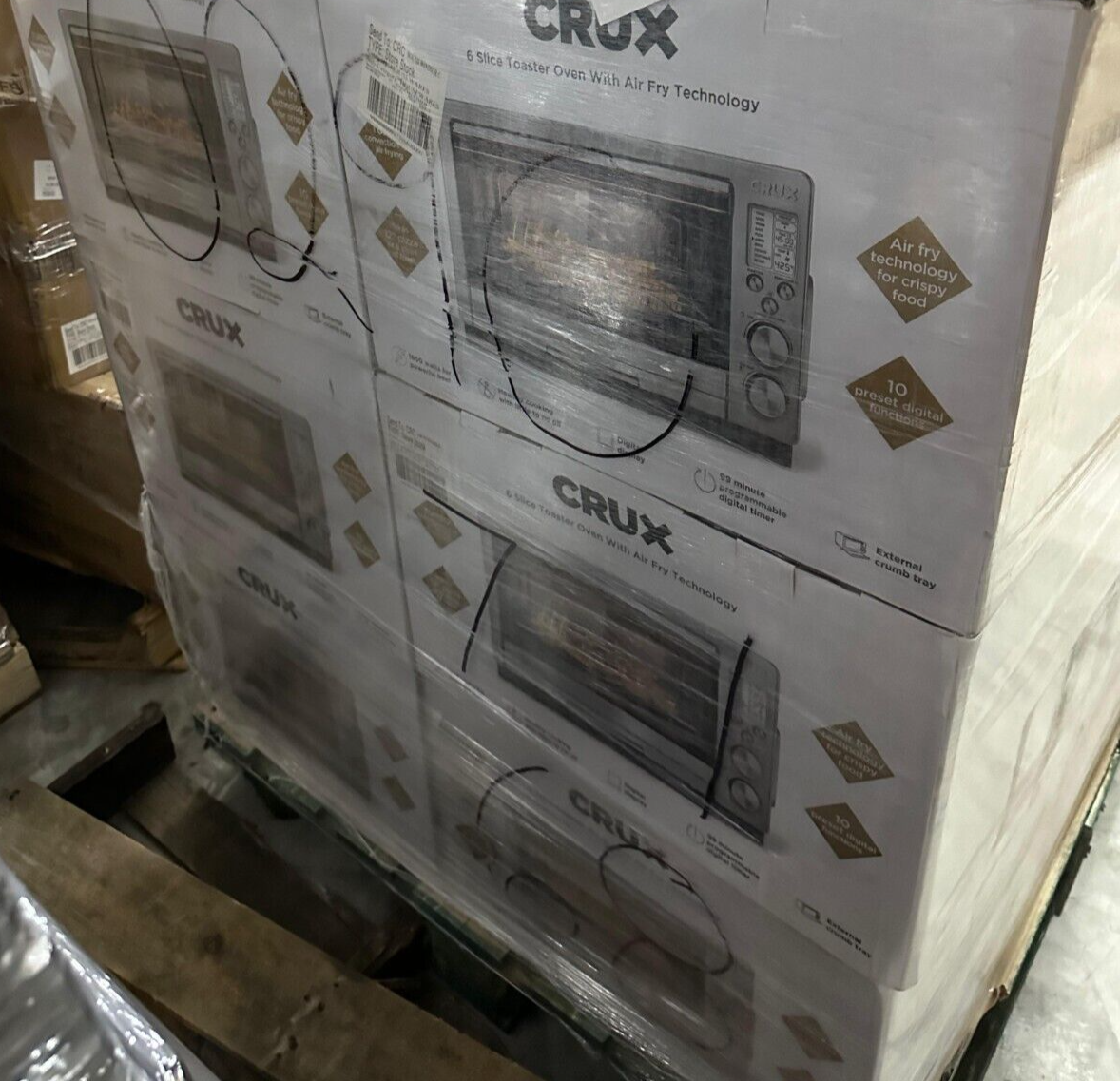 Crux Artisan Series 6 Slice Toaster Oven Digital Air Frying 14805 for