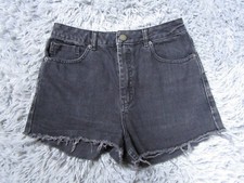Asos Shorts Women 6 Black Jeans Denim Casual Summer Medium Wash Cut off Bottom