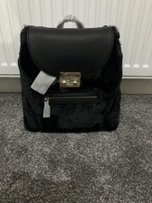Image of Brand New Guess Velvet Backpack, Colour Black 100% Genuine