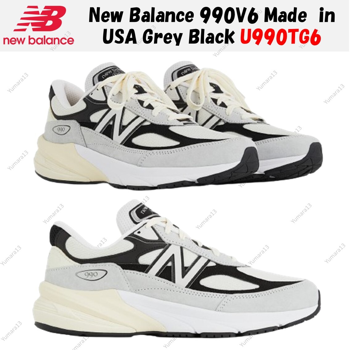 New Balance 990V6 Made in USA Grey Black U990TG6 Men's Size New Balance 990V6 Made in USA Grey Black U990TG6 Men's Size