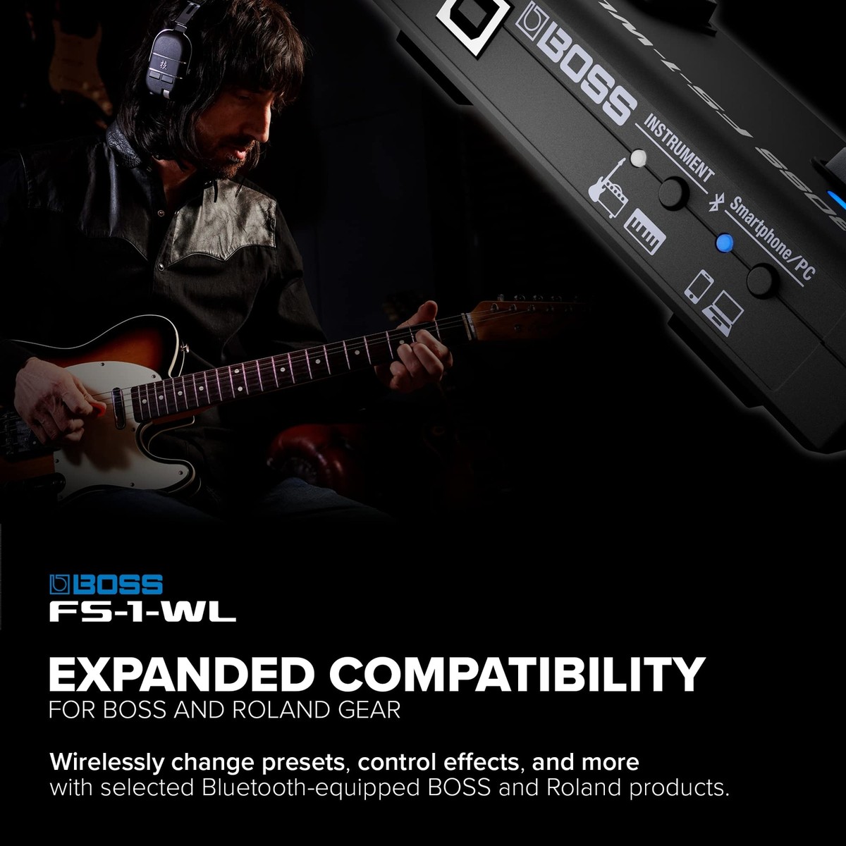 Boss FS-1-WL Wireless Footswitch Pedal for Guitar Brand New with