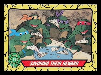1989 Topps Teenage Mutant Ninja Turtles #88 Savoring Their Reward