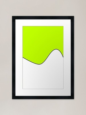 PLAIN SOLID BITTER LIME GREEN AND W gerahmtes Wandbild Poster Leinwanddruck Bild