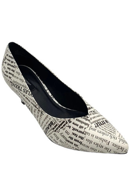 #ad Masseys Women#x27;s Brianne Pump Black Newspaper $24.99