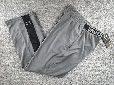 Under Armour Woven Track Pants Men's Gray Loose Relaxed Fit Athletic Wear M NWT