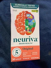 NEURIVA Brain Health Supplement, Memory, Focus, & More 30 Caps Expires 05/26+