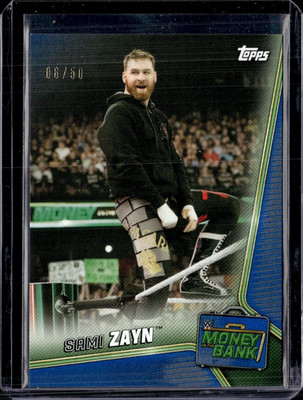 2019 Topps WWE Money in the Bank #72 Sami Zayn Blue /50 NM-MINT++