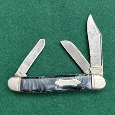 c. 1940 Sword Brand Camillus Cut Co 4 Line Stockman Pocket Knife - USA