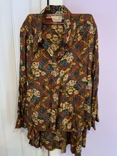 Vtg Pendleton Sophisticates Floral Blouse 10 With Skirt 14 Beautiful Made USA