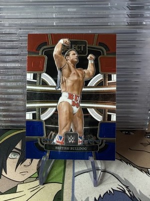 British Bulldog WWE Panini Select 2024 Concourse Red & Blue Prizm