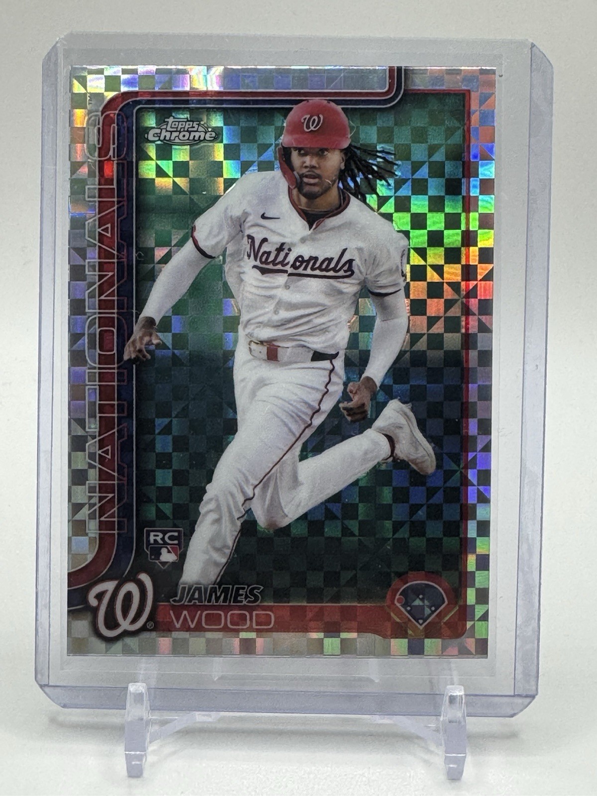 2025 Topps Chrome - James Wood #132 X-Fractor (RC) Washington Nationals
