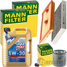 MANN INSPEKTIONSPAKET+5L LIQUI 5W-30 MOTORÖL passend für VW POLO 6R 1.2+1.4 TSI