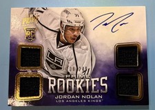 2012-13 Panini Prime - Prime Rookies Jordan Nolan 108/249 (AU, MEM, RC) LA Kings