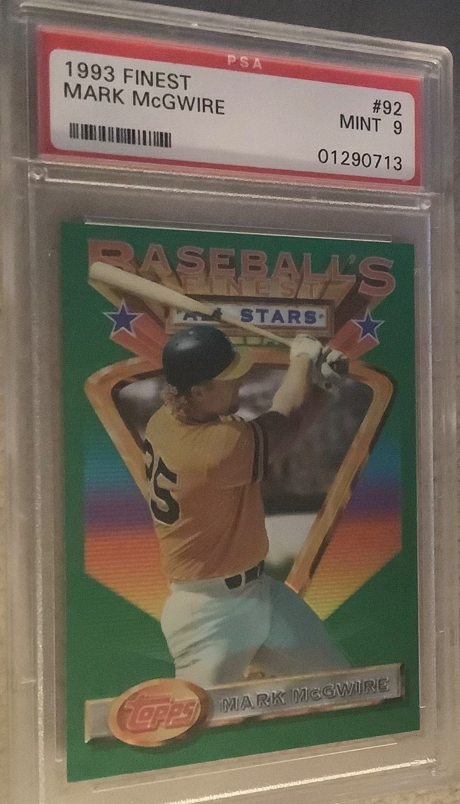 1993 Topps Finest - Baseball's Finest All-Stars PSA 9 Mark McGwire #92