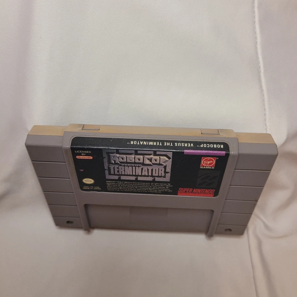 Robocop vs Terminator Nintendo SNES Authentic, Cleaned & TESTED - Image 4 of 4