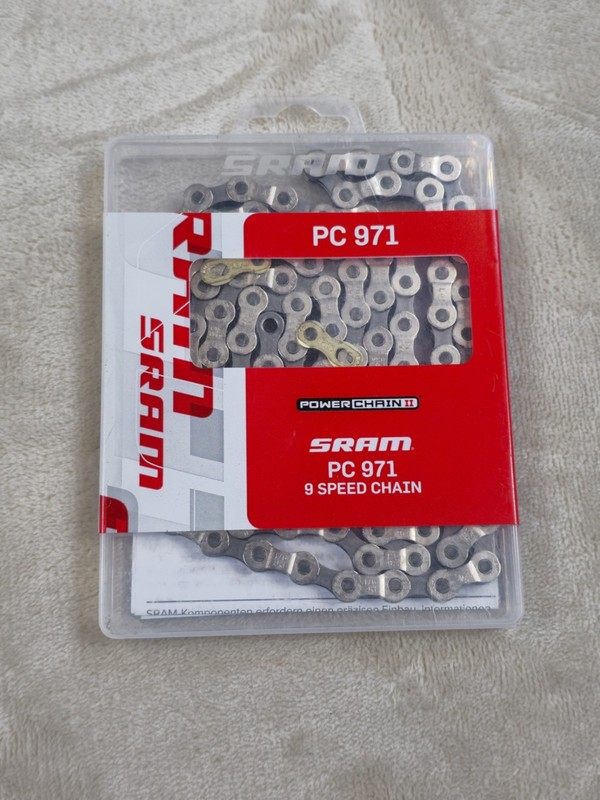 SRAM PC 971 9 Speed Bicycle Chain 114 Links Power Link New