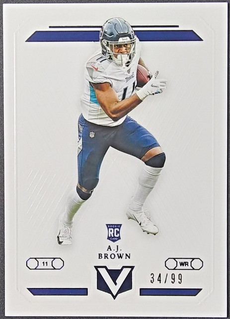 2019 Panini Chronicles Vertex Rookies /99 Blue Foil #V-7 A.J. Brown RC SP NE #1