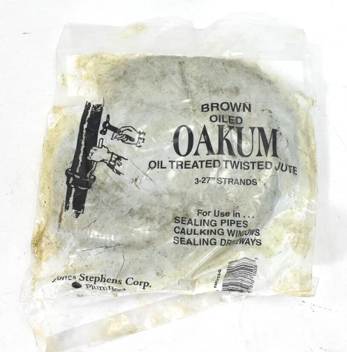 Jones Stephens 1 lb Brown Oil Oakum 3" To 27" Strands Twisted Jute 015-006 - Picture 1 of 6