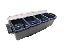 San Jamar BD400 Bar Condiment Dispenser 4-Compartment NSF Commercial Restaurant