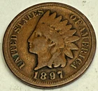 1897 Indian Head Cent Penny