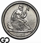 1837 Seated Liberty Half Dime *Key Date, 1st Year Issue* Choice AU++/Unc