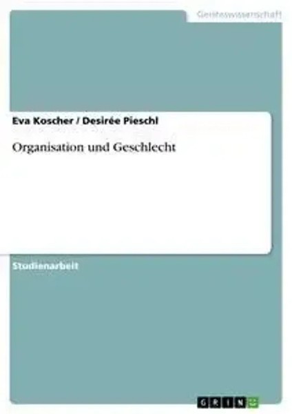 DesiréE Pieschl (U. A.) | Organisation Und Geschlecht | Taschenbuch | Deutsch-image