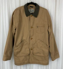 LL Bean Vintage Original Field Coat Barn Jacket #187059 Mens Size L Cotton Lined