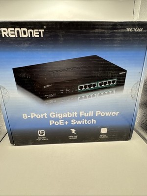 Trendnet TPE-TG80F 8 Port gigabit Full Power PeE + Switch