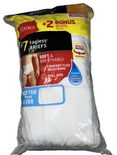 NEW Hanes White Comfort Soft Tagless Value Pack Of 7 Briefs Men  s Size M 32-34