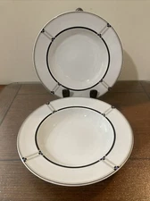 Studio Nova Art Deco China EXHIBITION - Set of 2 Rim Soup Bowls
