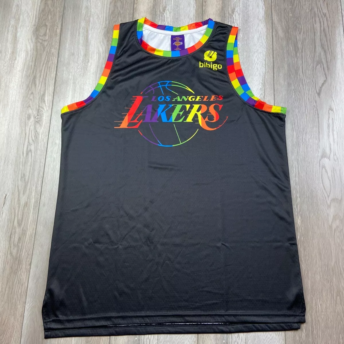 Los Angeles Lakers Pride Jersey Extra Large Black Multicolor Rainbow SGA *