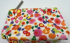 CLINIQUE Print Cosmetic Makeup Bag Zipper Pouch 6"x4"x2" NEW AUTHENTIC PIC.