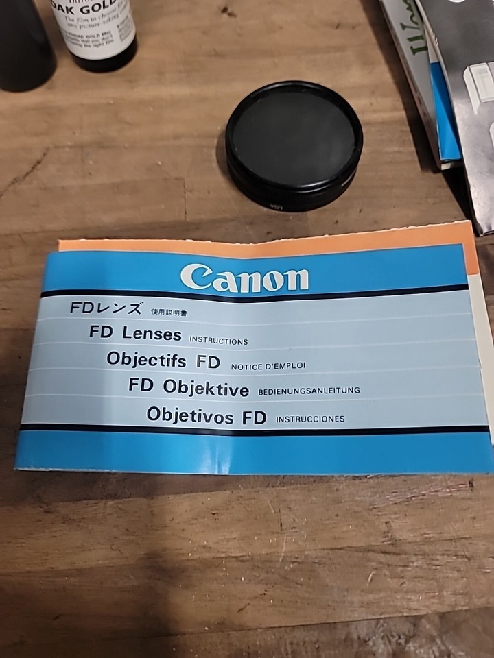 Canon AE1 Program 35mm Film Manual Camera With Extra Lens Film Lens