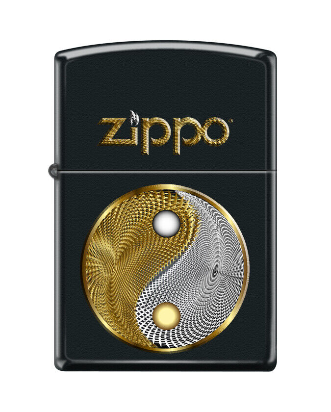 Zippo 4586, Yin and Yang, Black Matte Finish Lighter. Available Now for 22.50